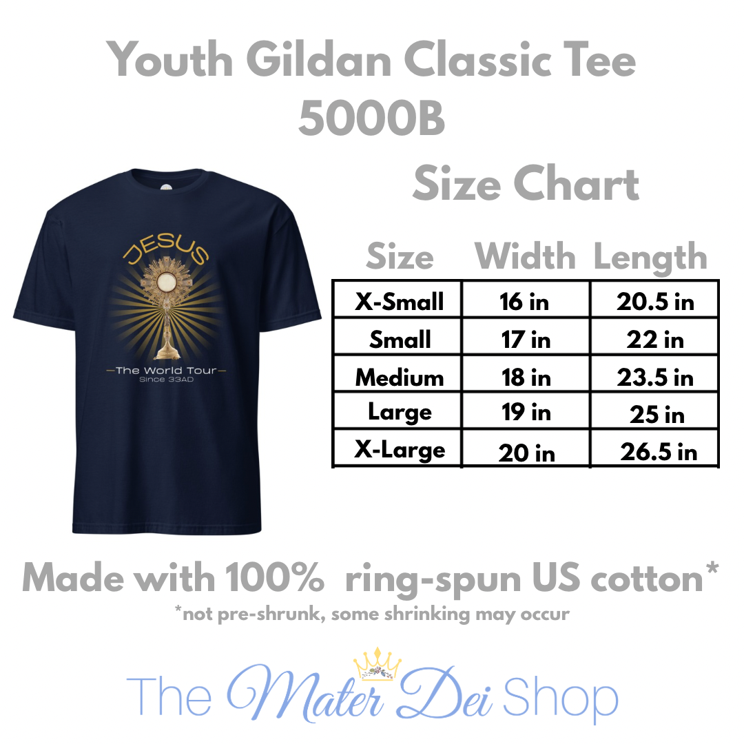 The Jesus World Tour Eucharistic Miracles Tee- Youth Unisex