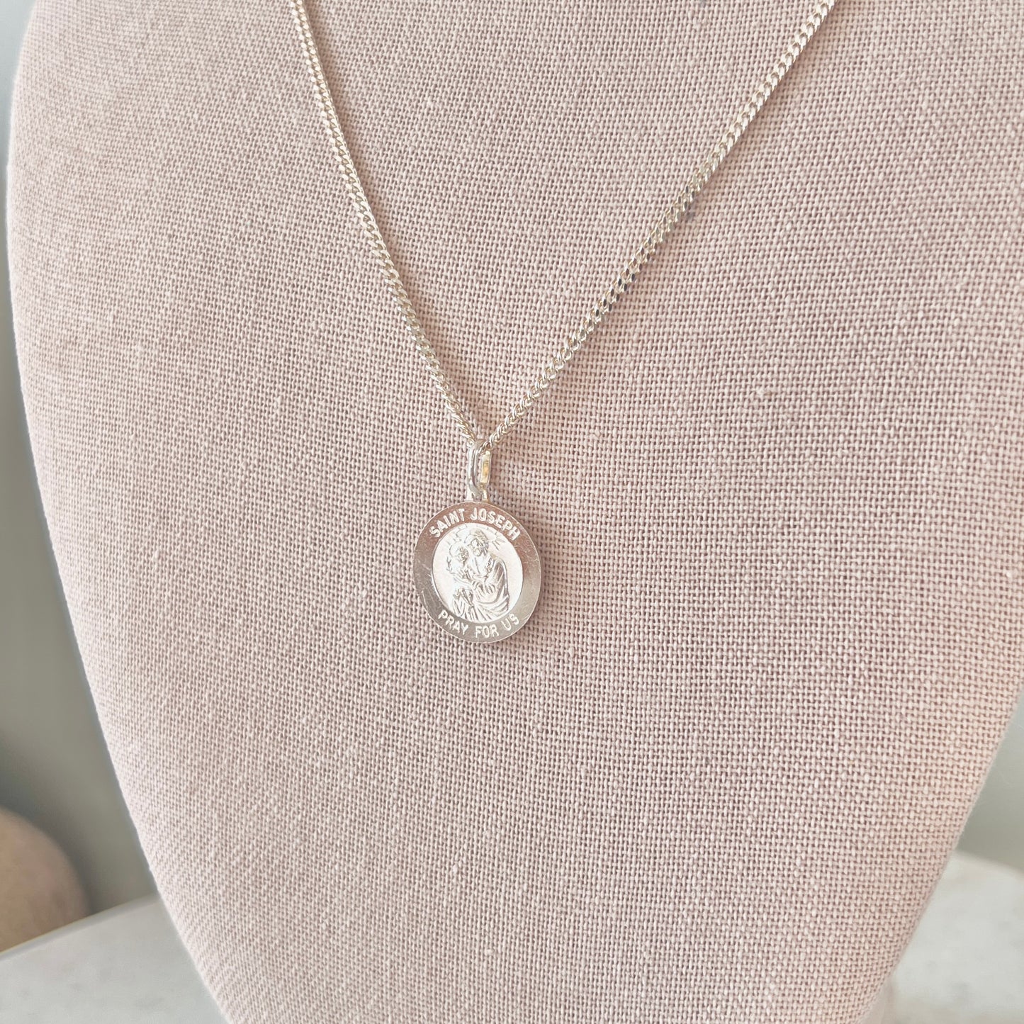 Men's Saint Joseph Necklace- Sterling Silver