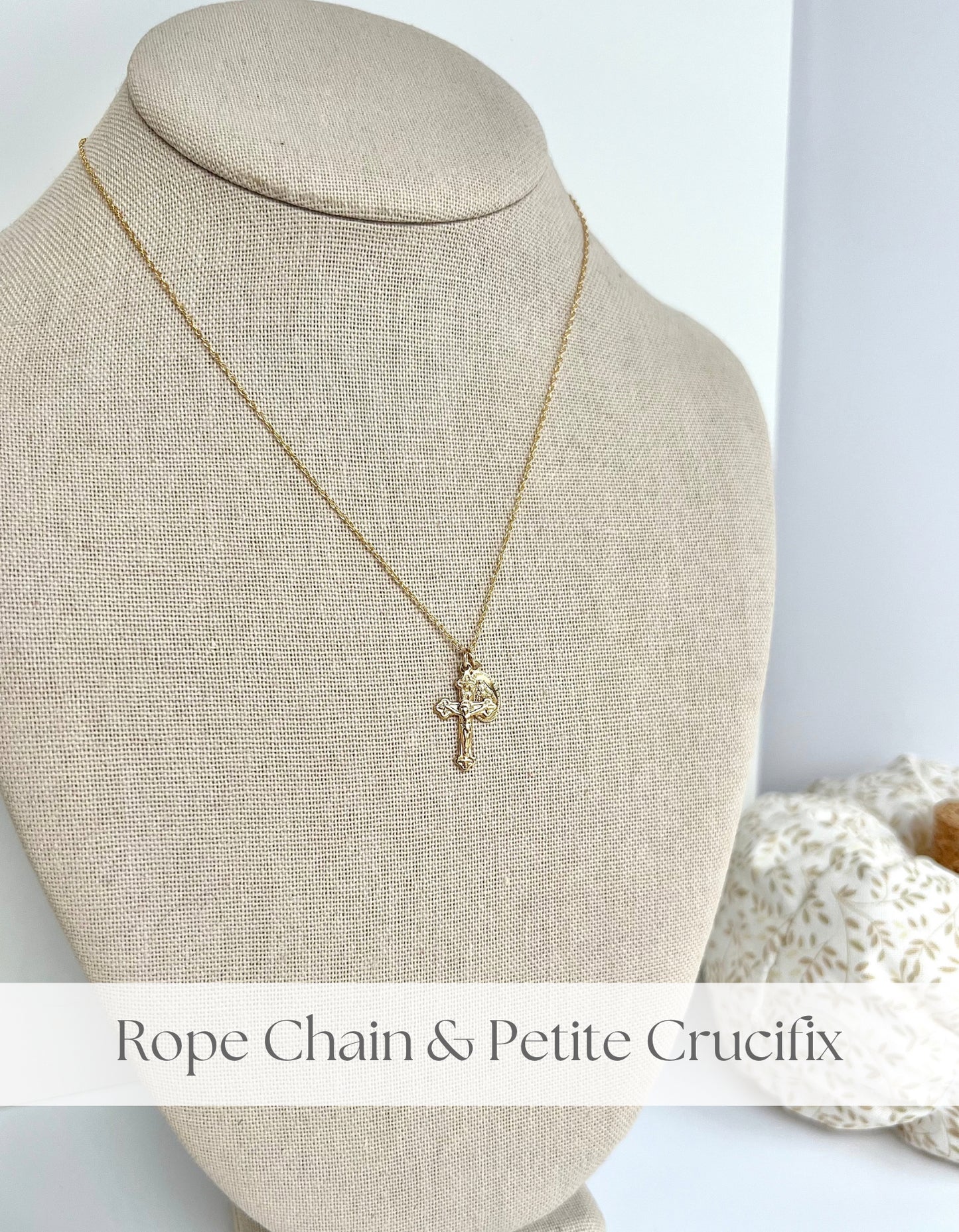 Petite Crucifix & Miraculous Necklace