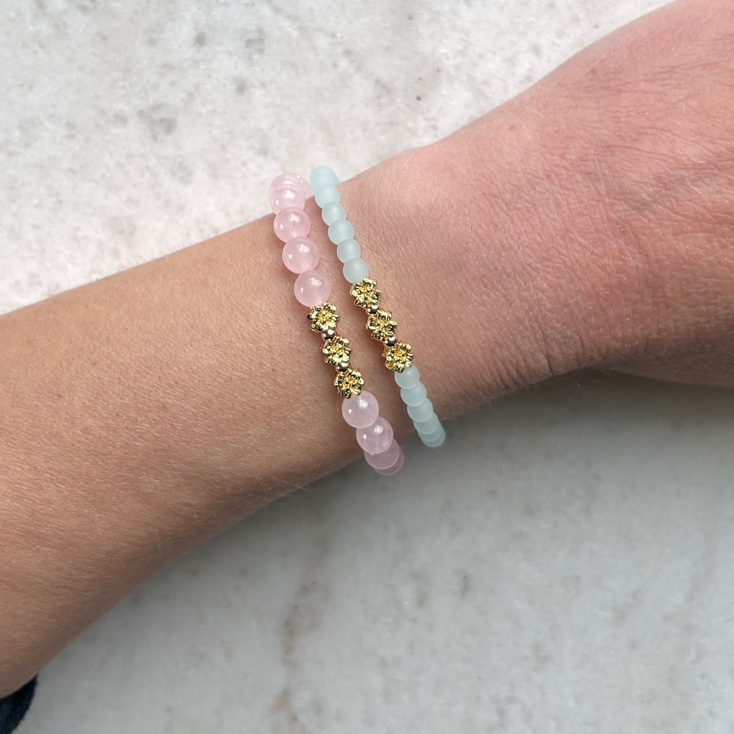 Hail Mary Stretch Bracelet- 4mm Beads