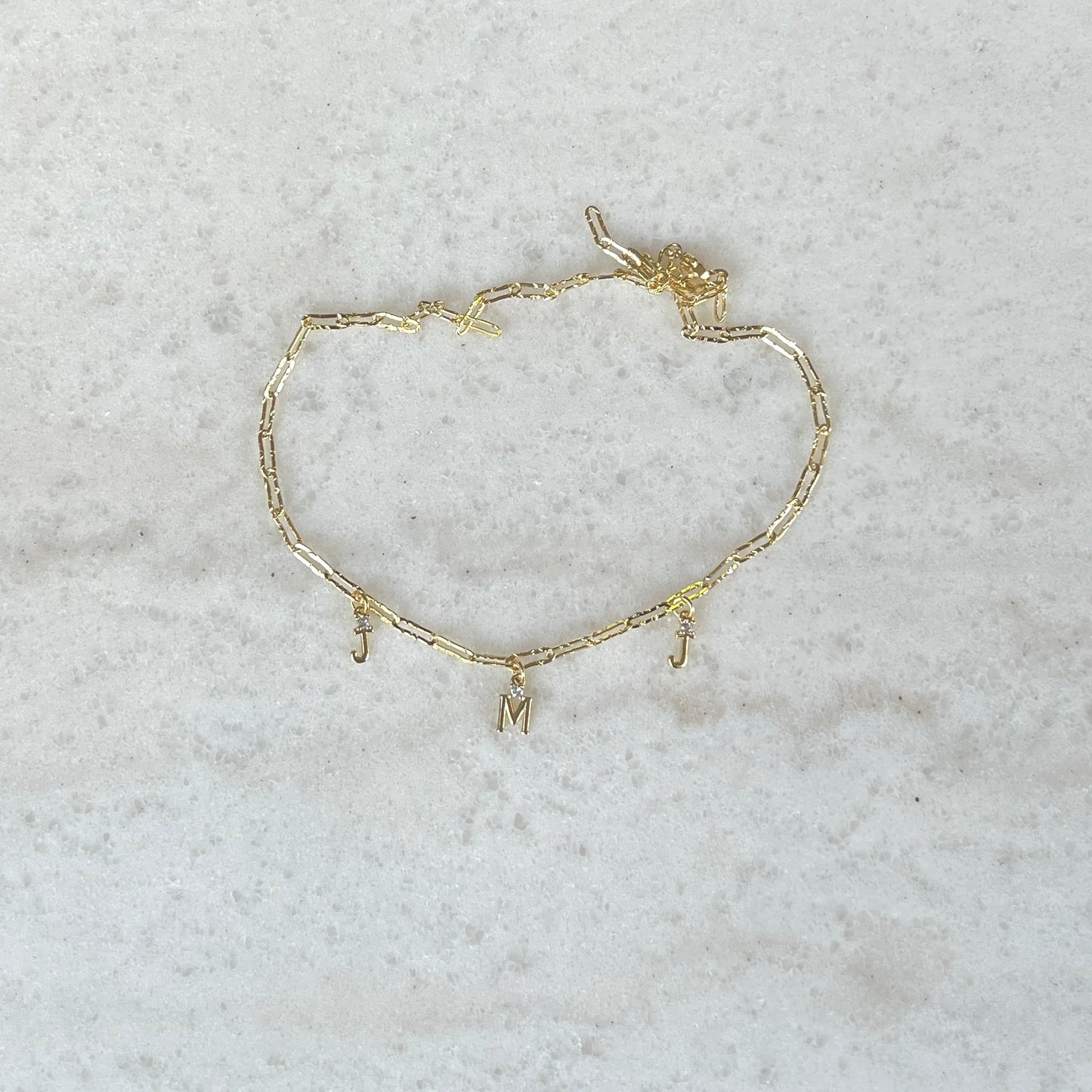 +JMJ+ Initial Charm Necklace