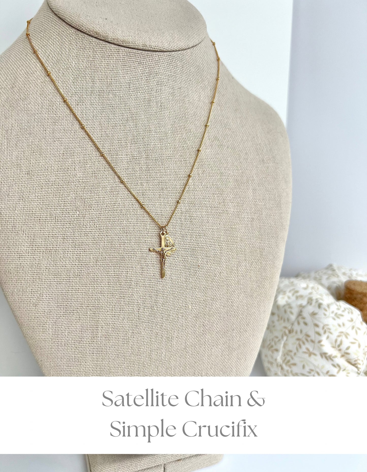 Petite Crucifix & Miraculous Necklace