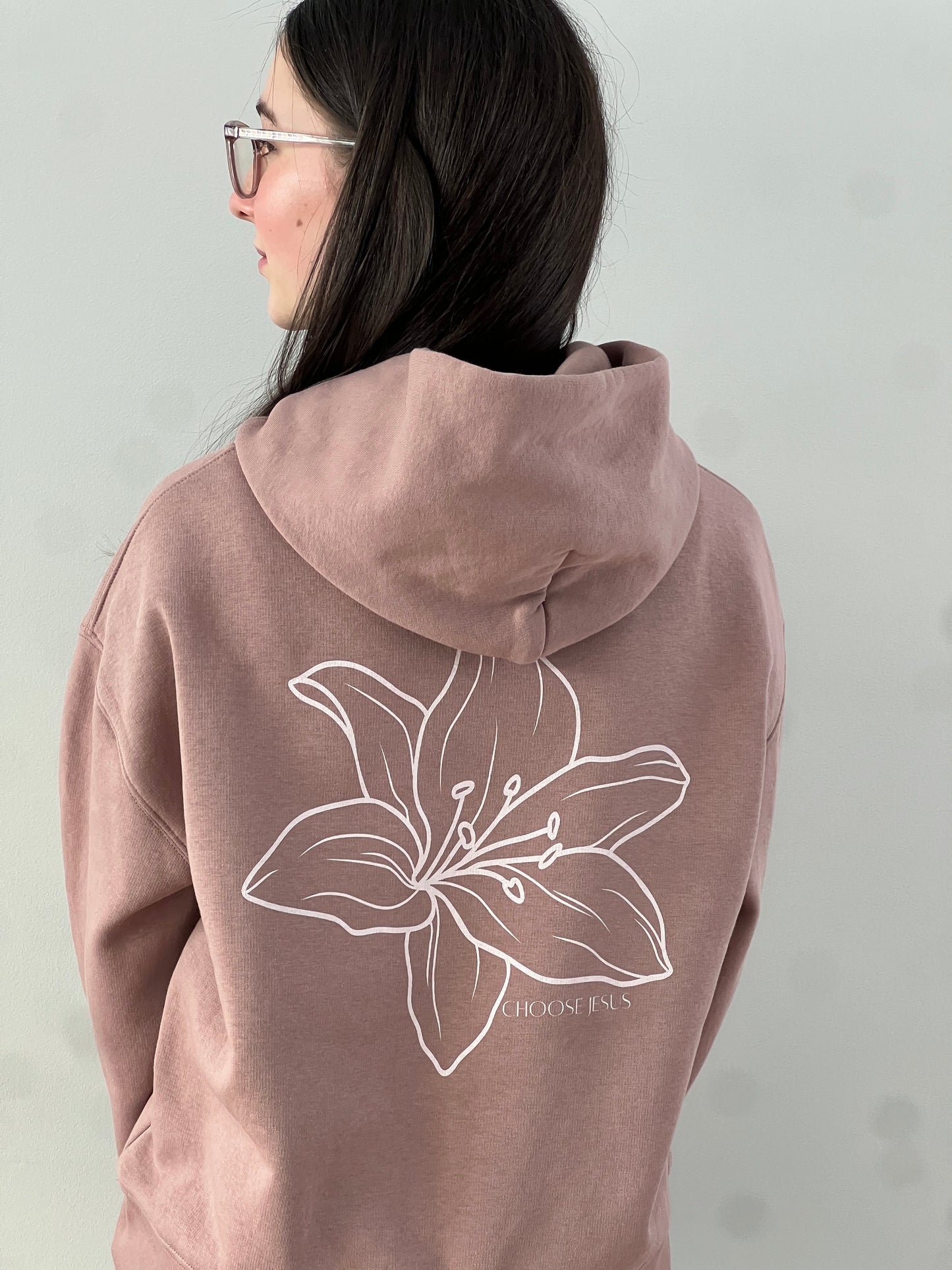 Women’s Seek Virtue Hoodie -Light Pink Design