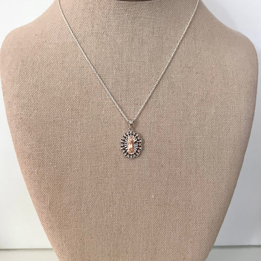 Patroness of the Americas Guadalupe Necklace- Sterling Silver