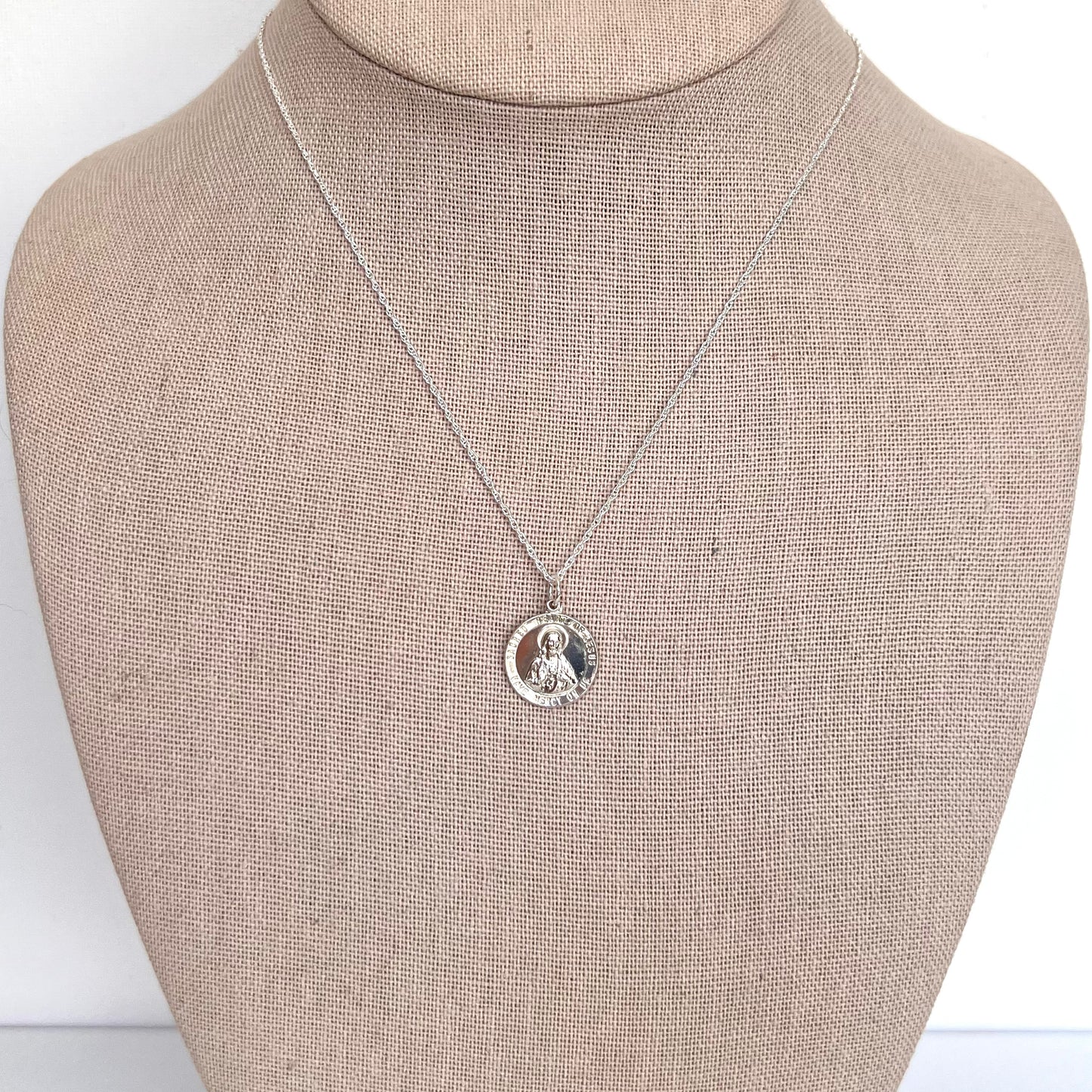 Sacred Heart Necklace- Sterling Silver