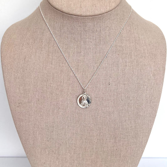 Sacred Heart Necklace- Sterling Silver