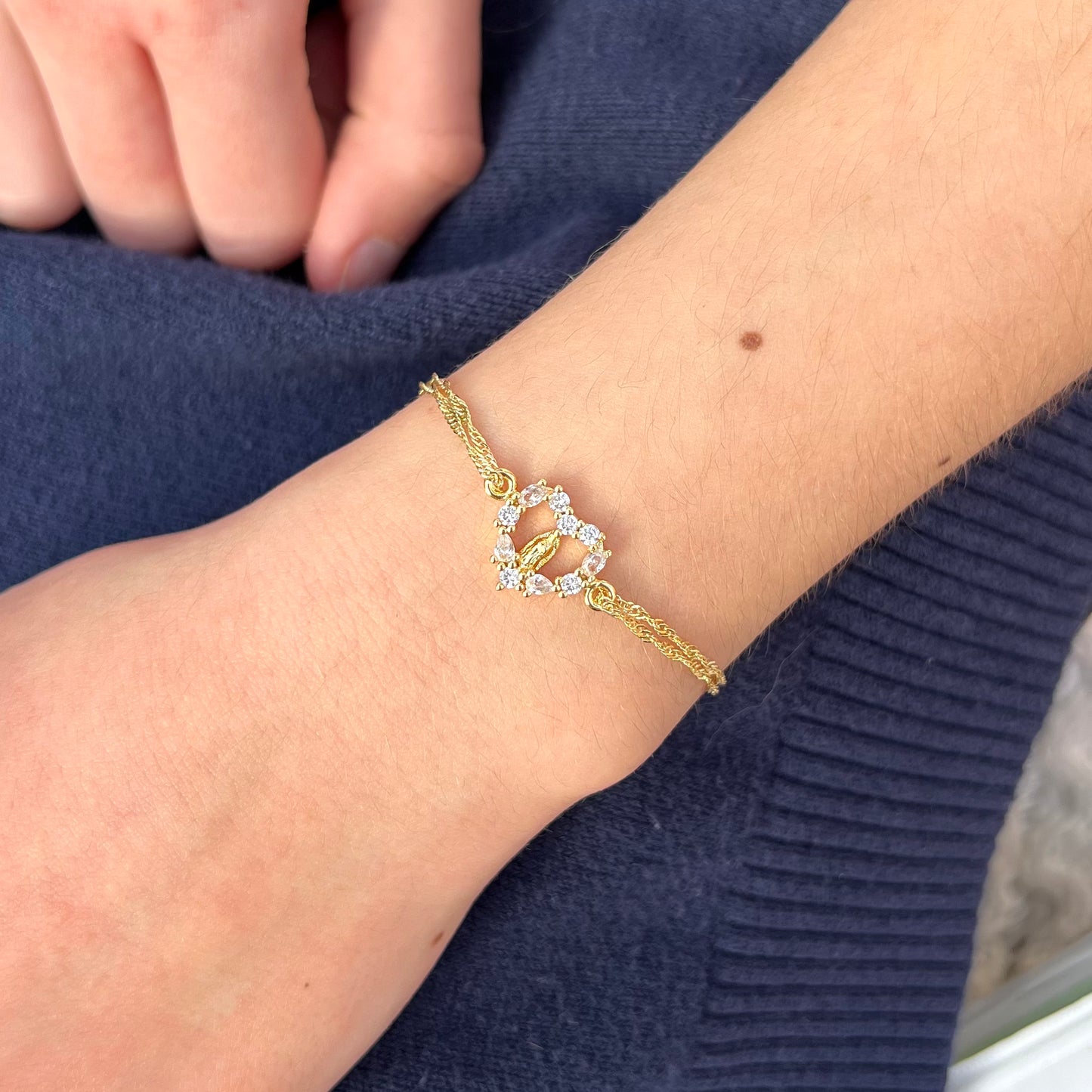 Children's Guadalupe Heart Bracelet