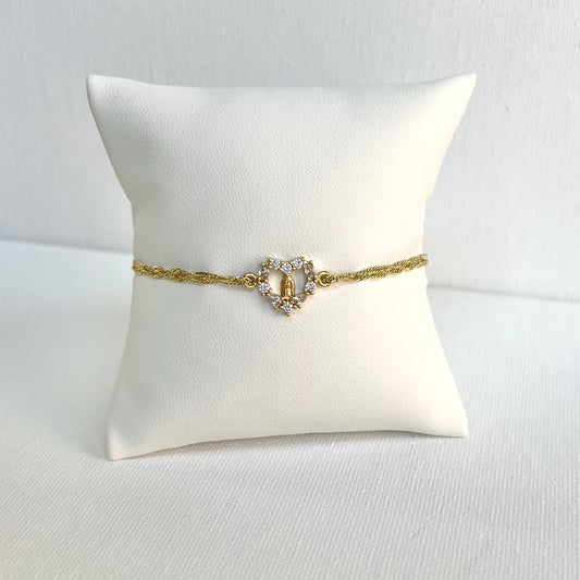 Children's Guadalupe Heart Bracelet
