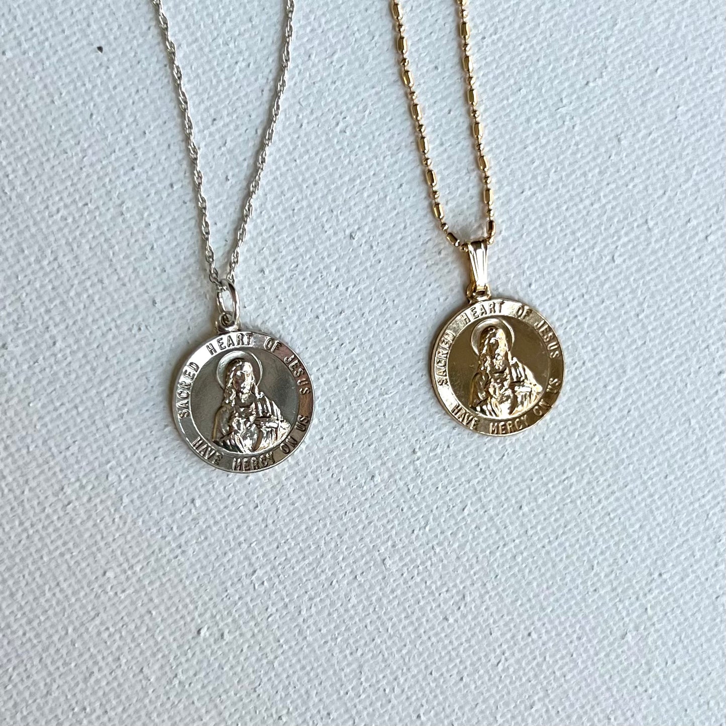 Sacred Heart Necklace- Sterling Silver